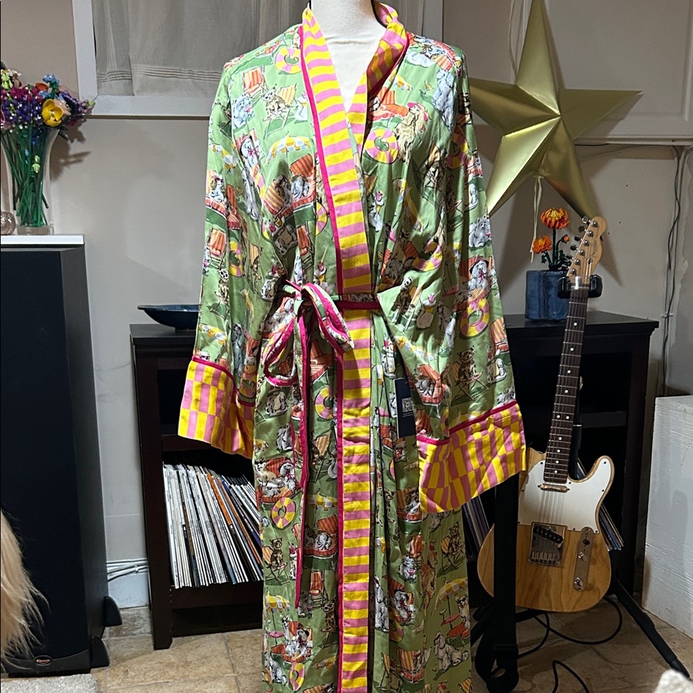 NWT Print Fresh Palm Royale Pooches Robe size L/XL - Picture 3 of 6